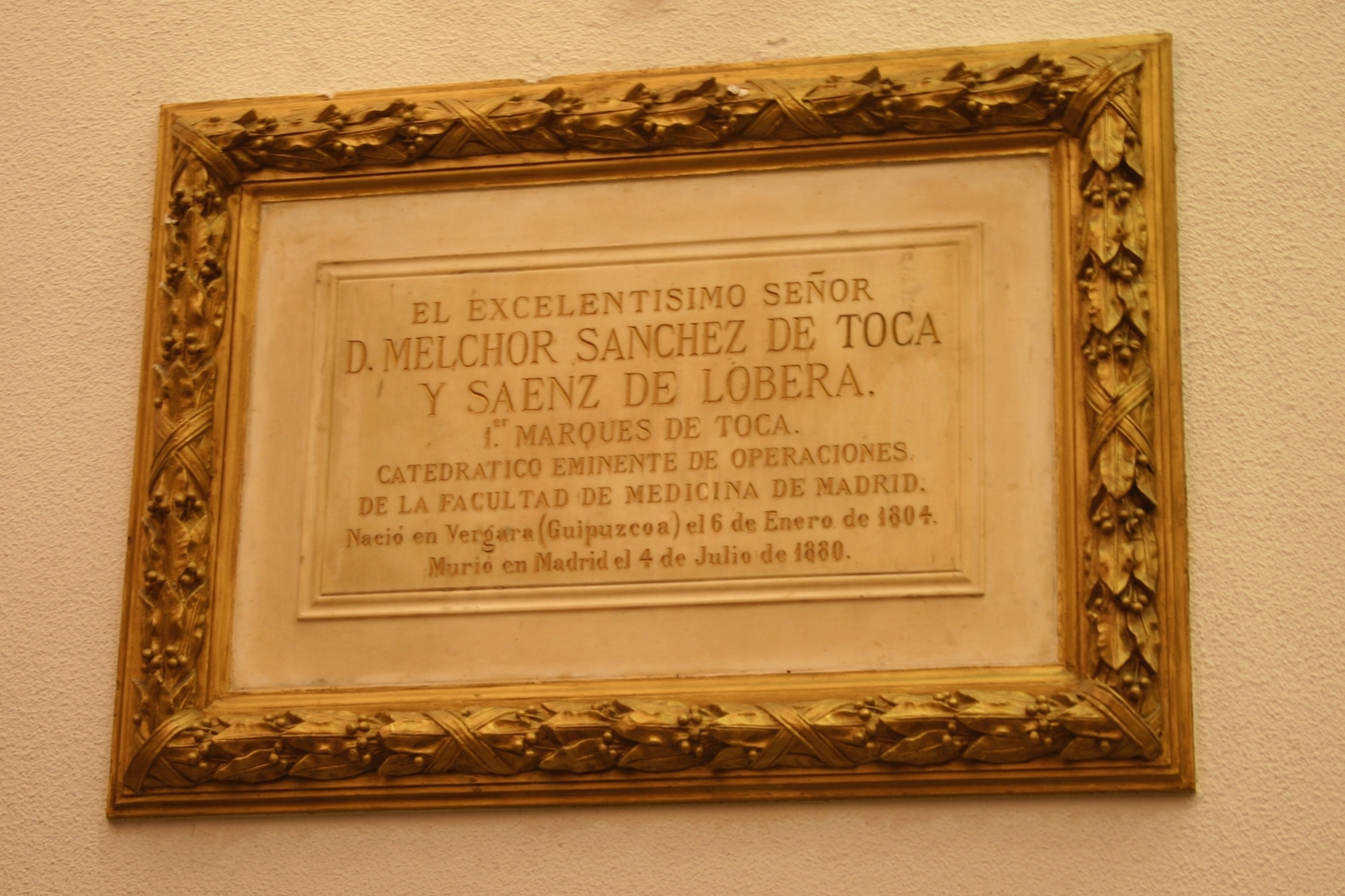 Melchor Sánchez de Toca, Pequeno Anfiteatro, Ilustre Colegio Oficial de Médicos de Madrid, Madrid - 02.JPG